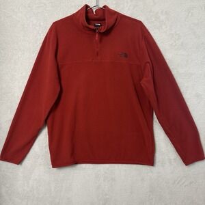 The North Face Men's Size XL Fleece Pullover 1/4 Zip Lightweight Soft Red